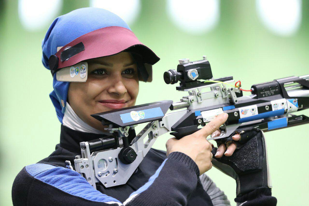 Iranian female shooter among world best shooters