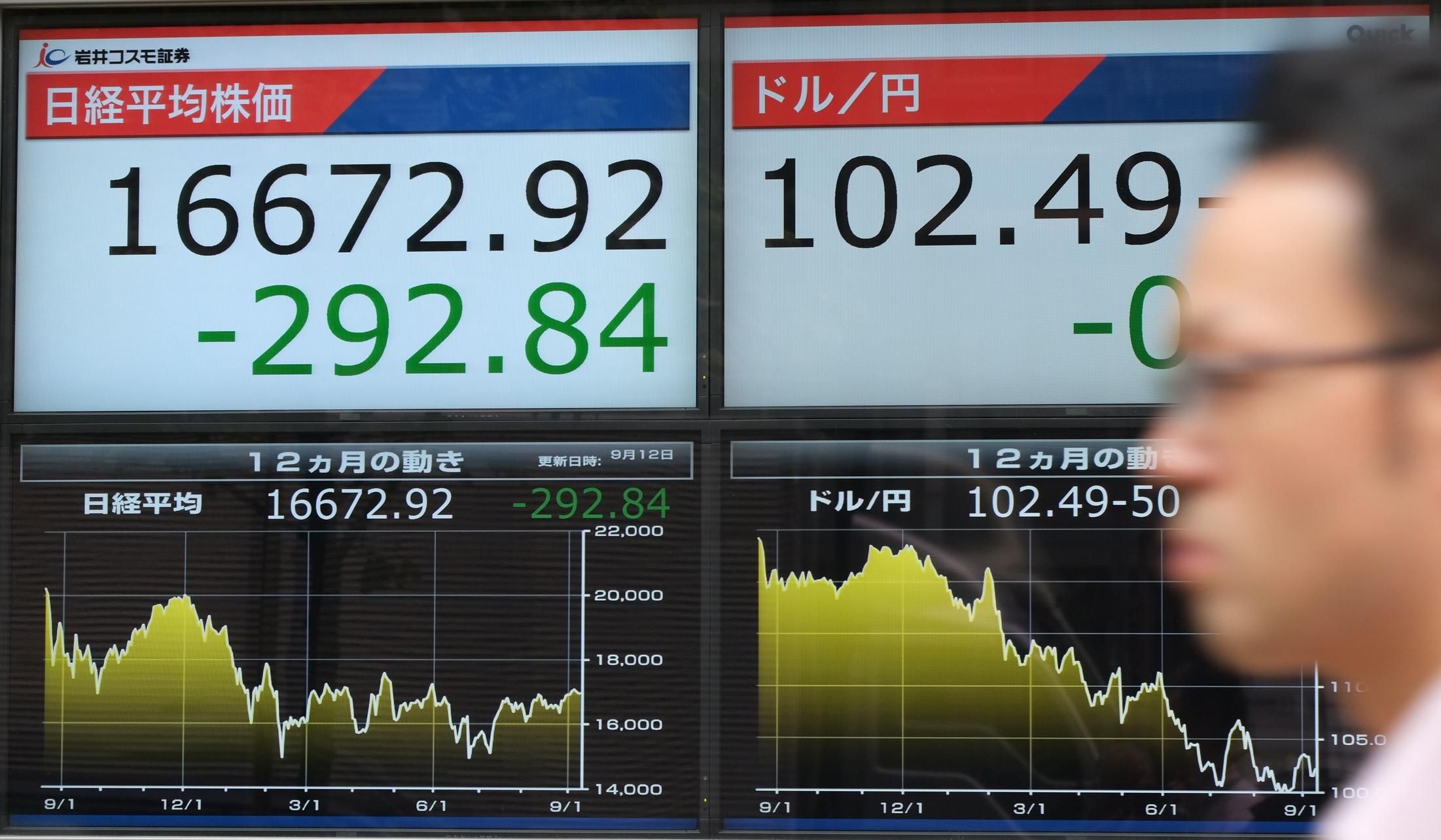 Asian shares fall, brace for bruising U.S. presidential debate