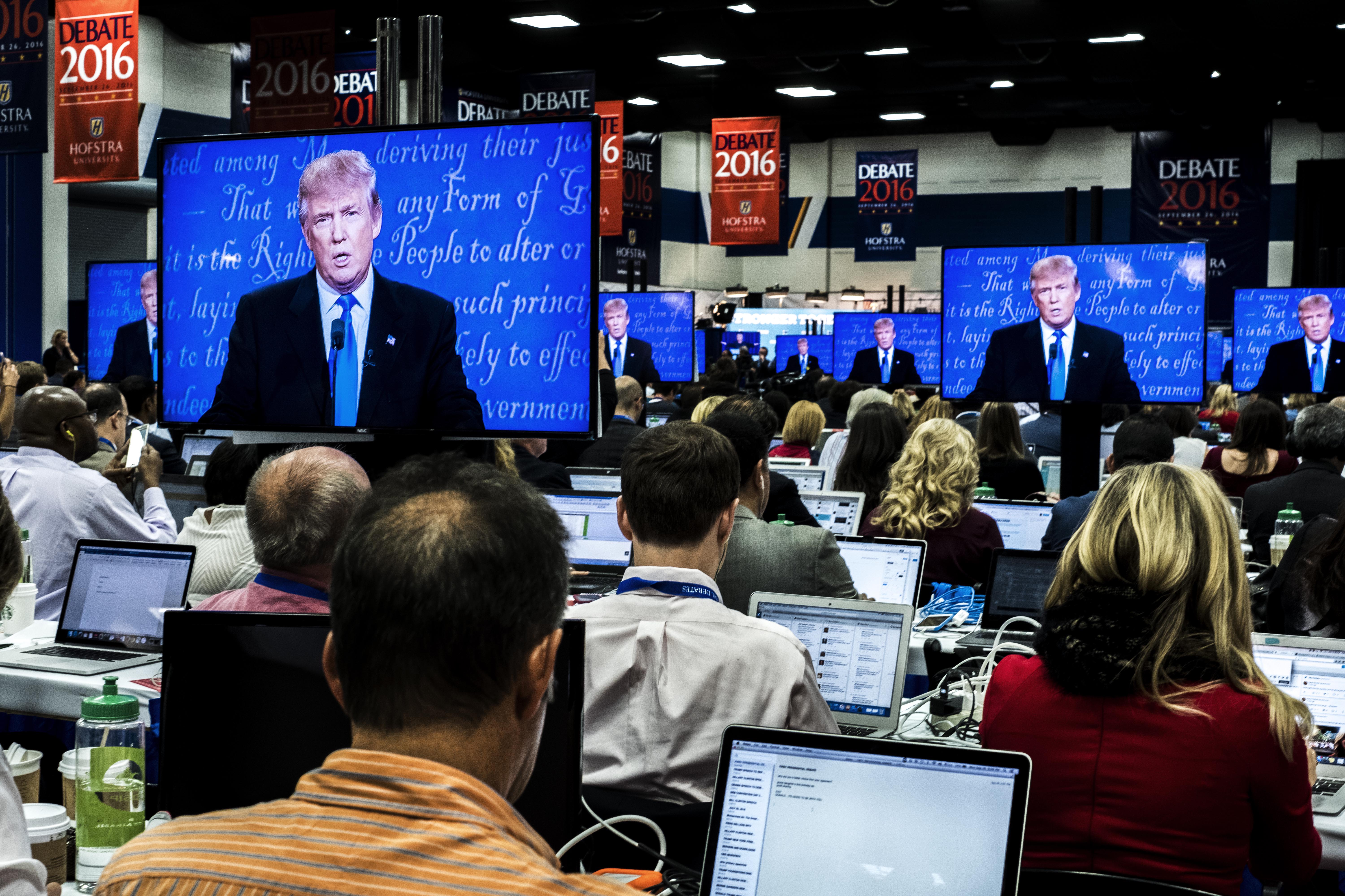 Trump-Clinton showdown breaks TV debate ratings record as 84 million watch