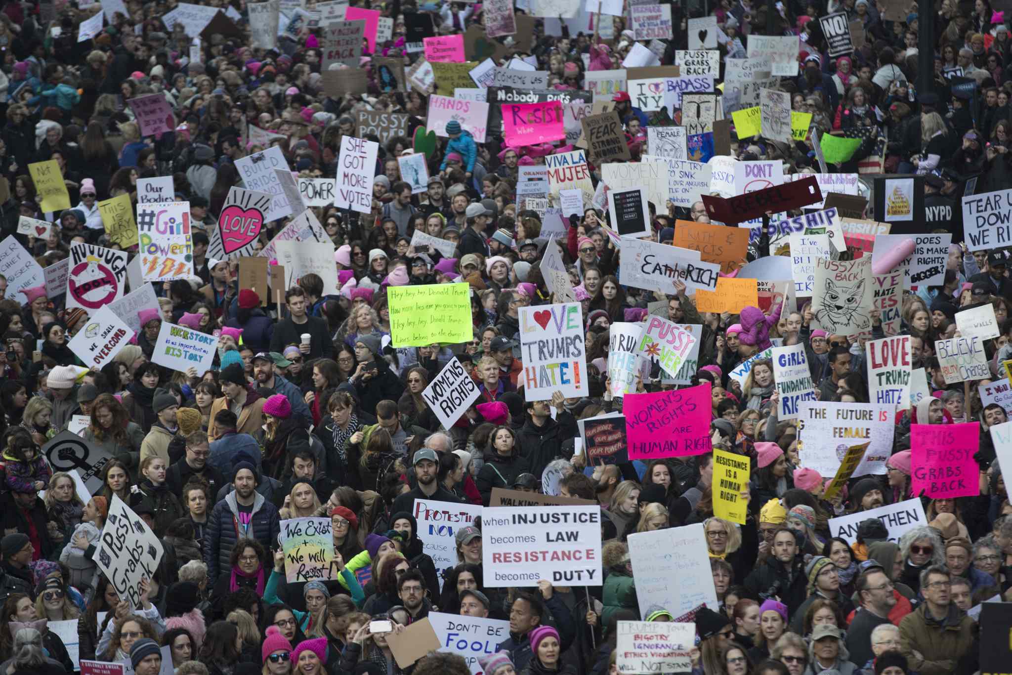 Women’s Marches Flood Cities Worldwide on Trump’s First Day