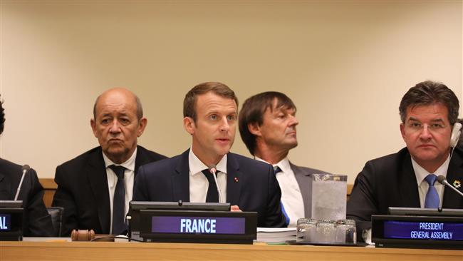 French president stresses Iran’s influential role in Syria peace efforts