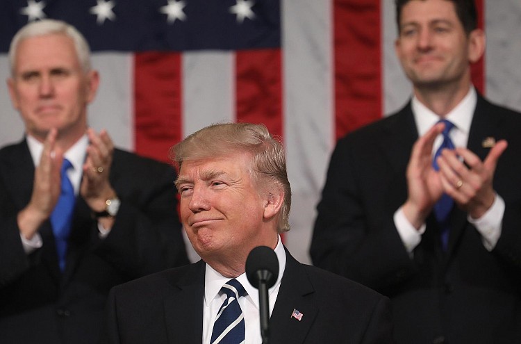 Trump Connects Presidency With Prosperity in ‘American Moment’ Trump Connects Presidency With Prosperity in ‘American Moment’