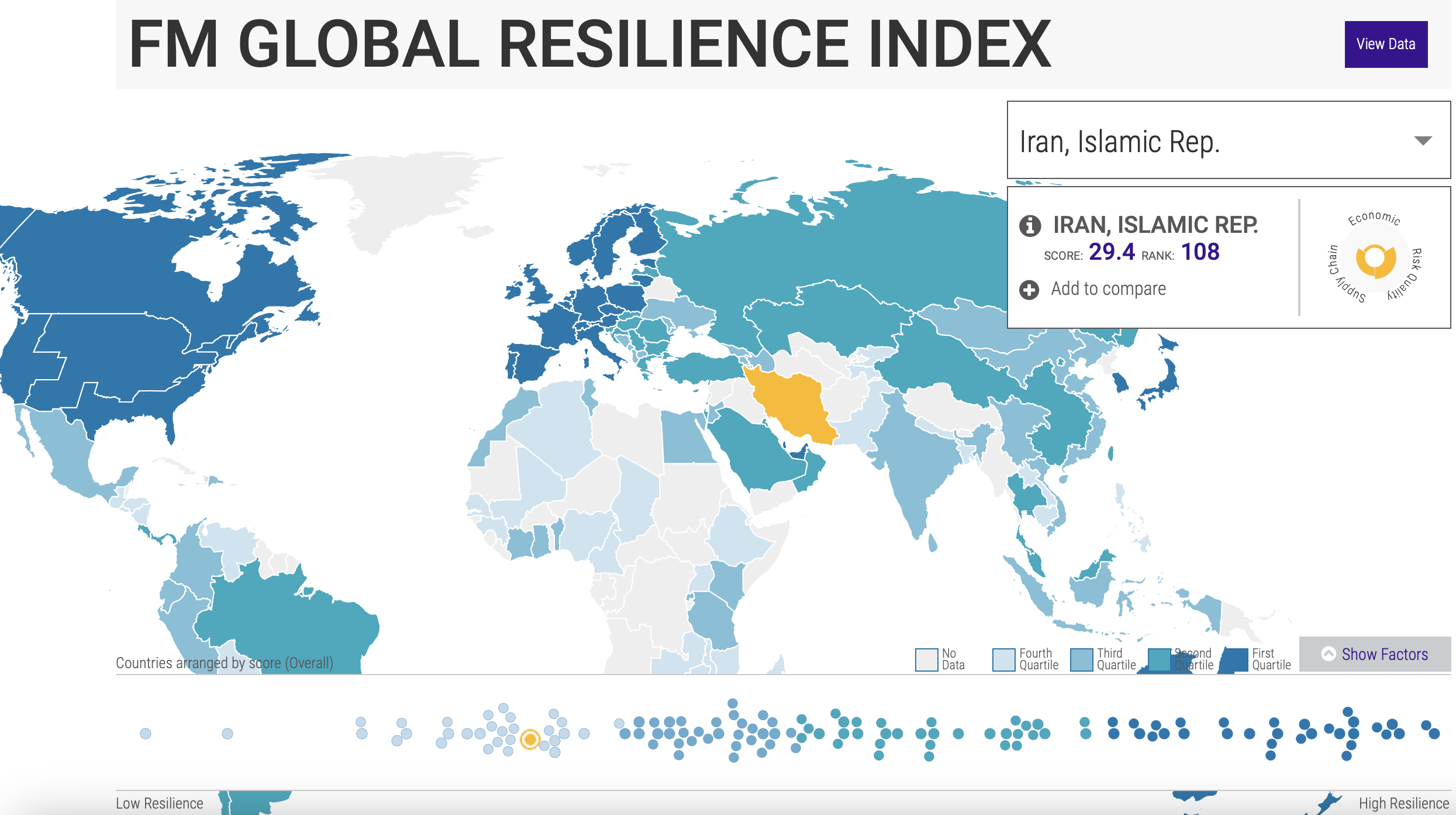 Iran’s Resilience Index Score, Global Standing Hit Best Level Iran’s Resilience Index Score, Global Standing Hit Best Level
