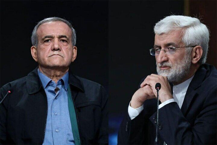 Jalili, Pezeshkian debate over sanctions, inflation, housing