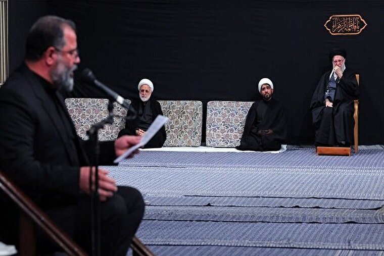 Leader attends 2nd night of Fatemieh mourning ceremony