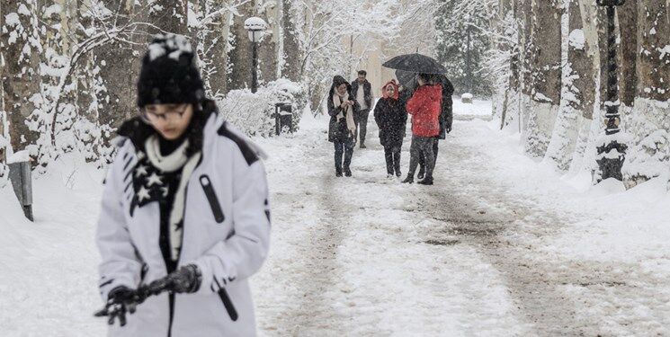 بارش برف در تهران آغاز شد