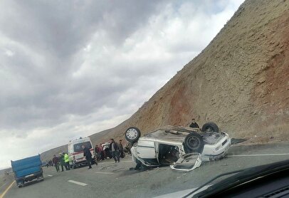 مرگ ۴ نفر در پی برخورد هولناک ۲ خودرو در گیلان