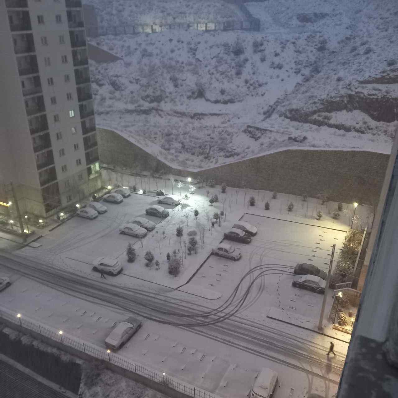 آغاز بارش برف در تهران امروز ۸ دی ۱۴۰۳ +عکس