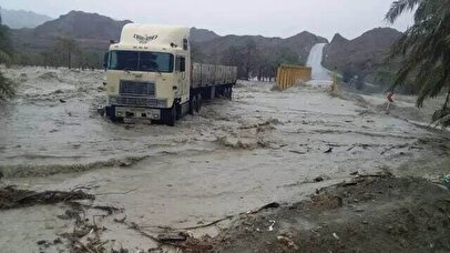 بارندگی شدید در سیستان و بلوچستان / این جاده بسته شد