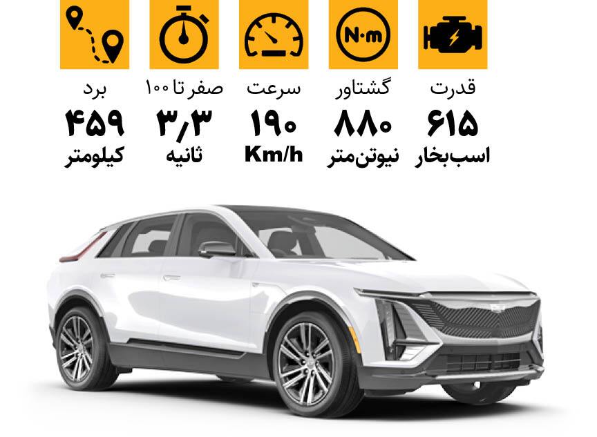 مشخصات خودرو کادیلاک برقی چیست؟ + اینفوگرافیک