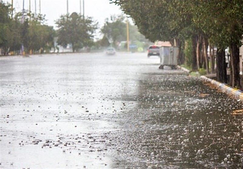 تگرگ و سیل در مشکین‌شهر