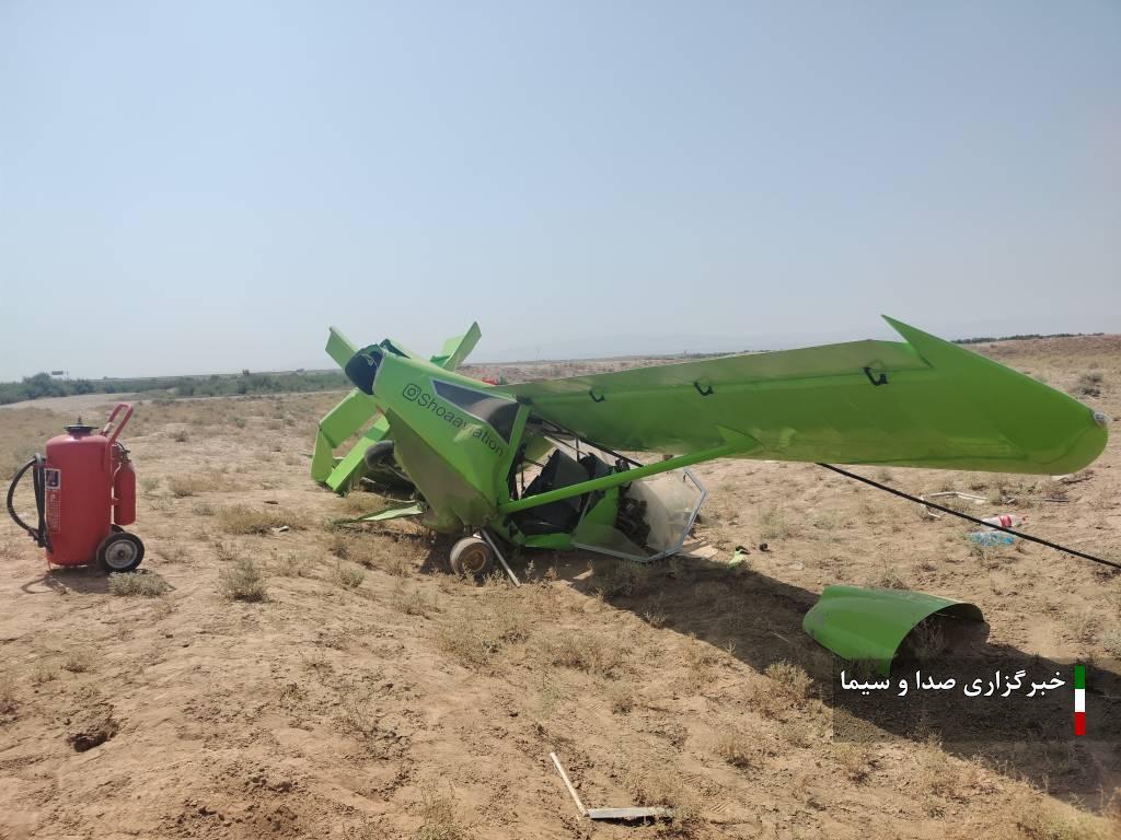 سقوط هواپیمای آموزشی در نظرآباد / یک نفر جان باخت