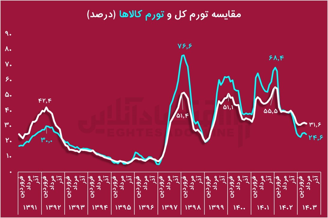 لزوم بازنگری بانک مرکزی در سیاست کنترل ترازنامه/ خدمات، بیشتر از کالاها گران شدند