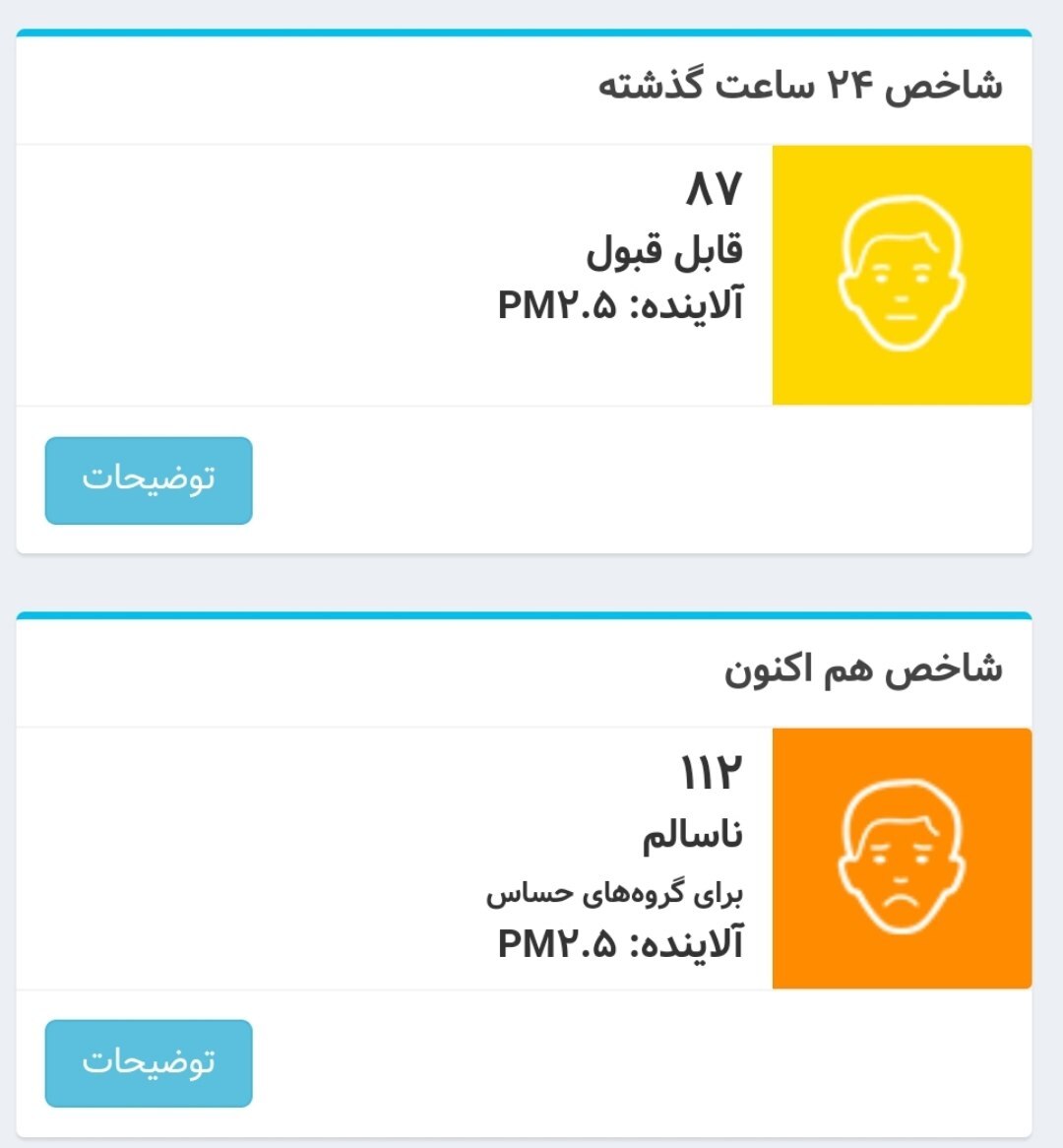 هوای تهران بد شد / شهروندان مراقب باشند