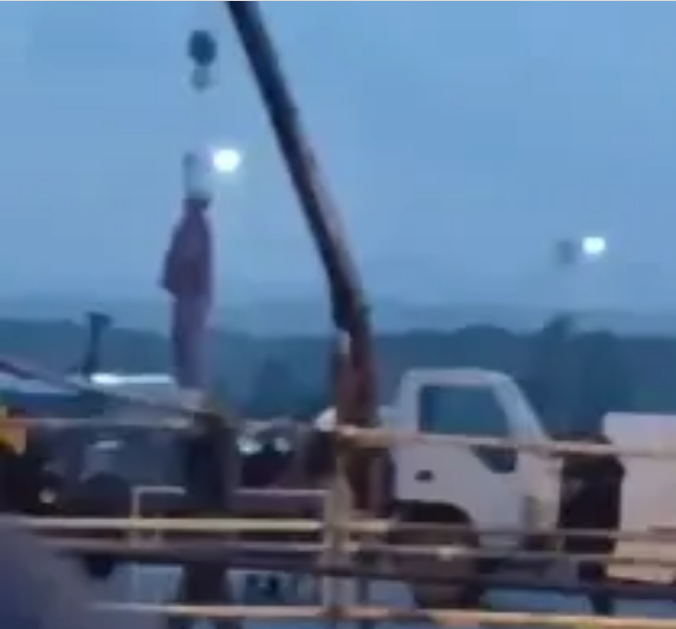 عکسی از علی سلامت بالای چوبه دار