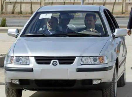 بشار اسد سوار بر خودرو سمند ایرانی! + عکس