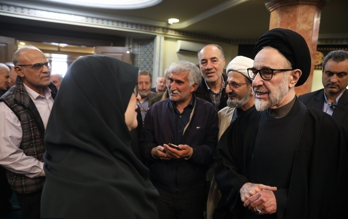 سید محمد خاتمی و فاطمه مهاجرانی در مراسم سالگرد درگذشت زهرا شجاعی