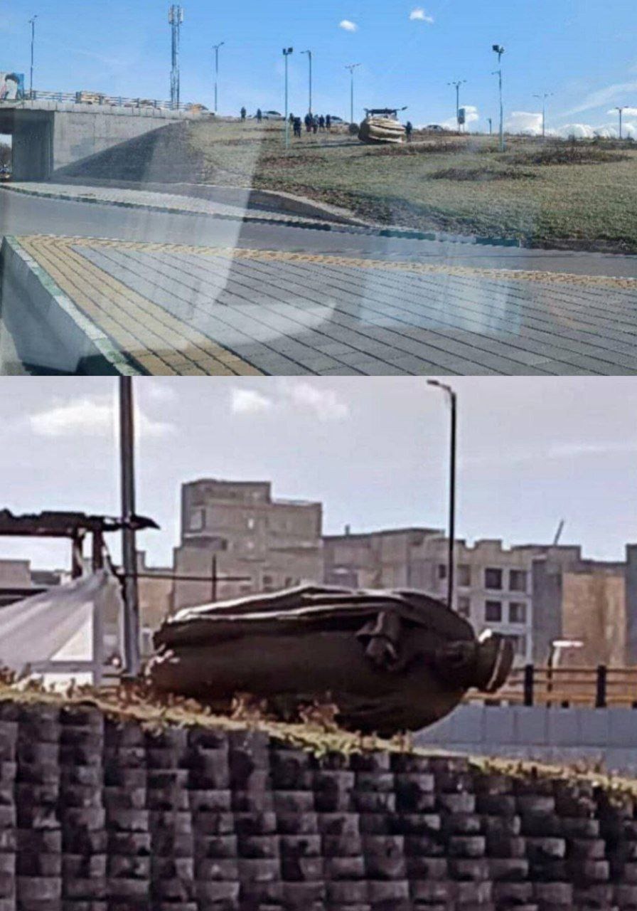 حادثه در اردبیل / مجسمه شهید رئیسی سقوط کرد!