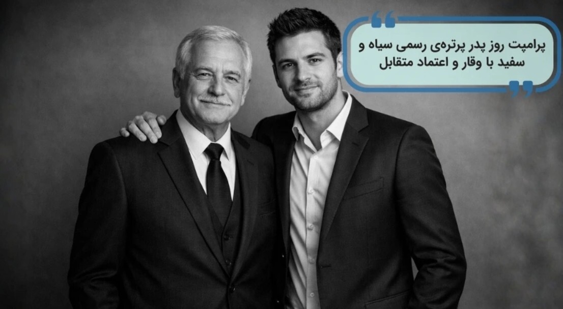 ساخت عکس فرزند و پدری با هوش مصنوعی برای روز پدر ۱۴۰۴ / پرامپت عکس دونفره با پدر
