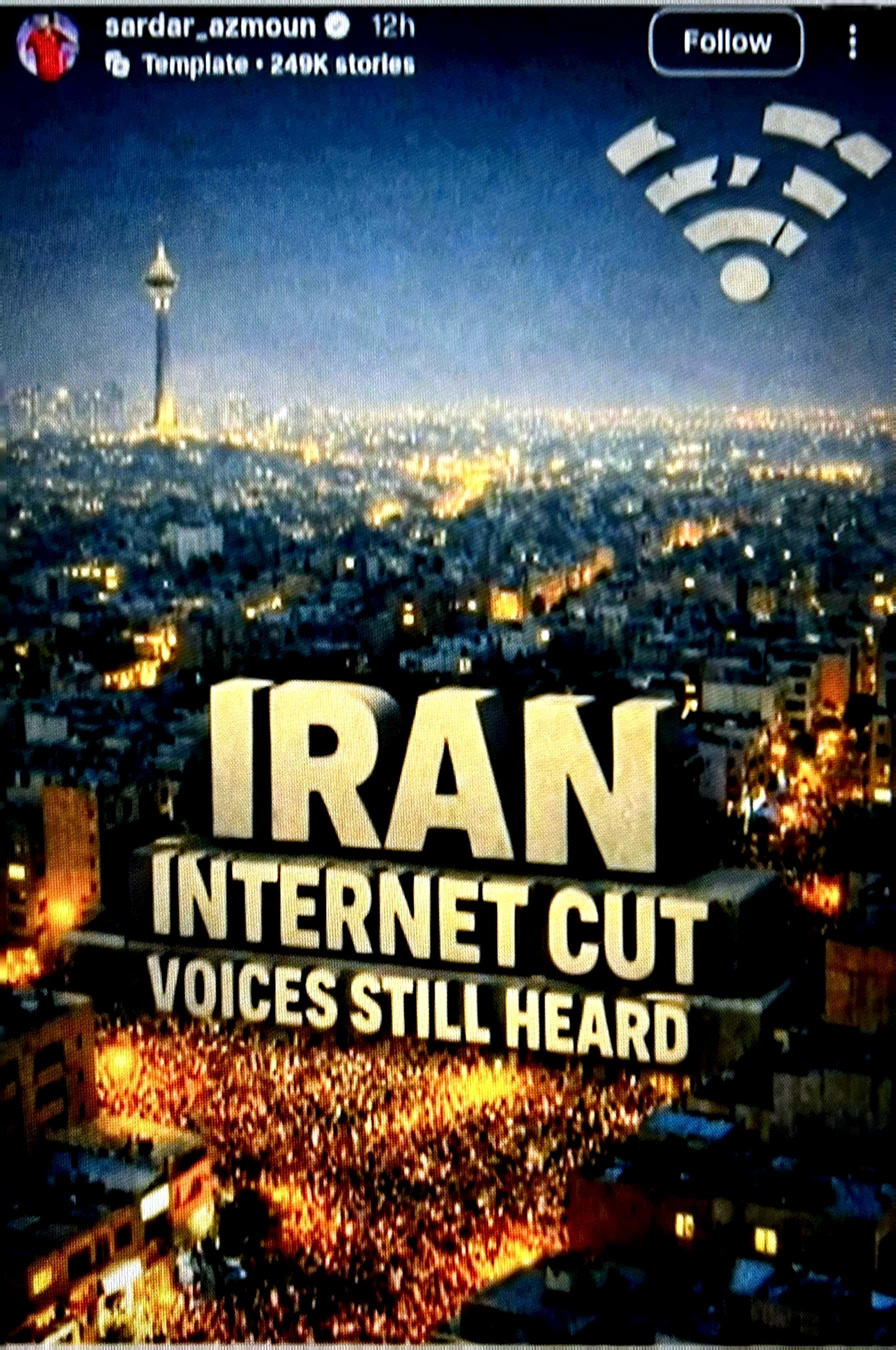 واکنش تاملبرانگیز سردار آزمون به قطعی اینترنت در ایران +عکس واکنش تاملبرانگیز سردار آزمون به قطعی اینترنت در ایران +عکس