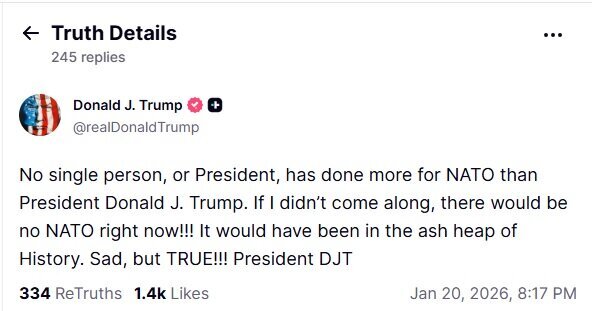 ترامپ: اگر من نبودم، ناتو در زبالهدان تاریخ بود ترامپ: اگر من نبودم، ناتو در زبالهدان تاریخ بود