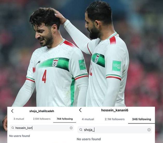 دعوای دو مدافع تیم ملی به اینستاگرام کشیده شد دعوای دو مدافع تیم ملی به اینستاگرام کشیده شد