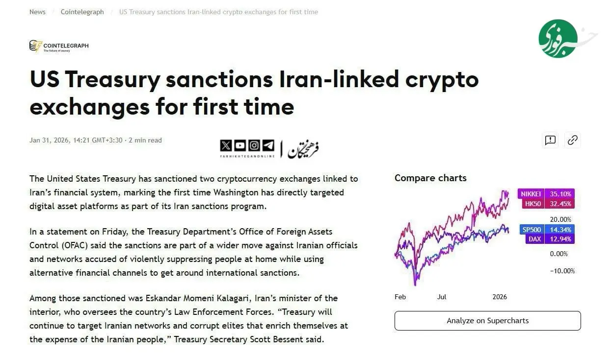 شوک شبانه به صرافی‌های ارز دیجیتال در ایران