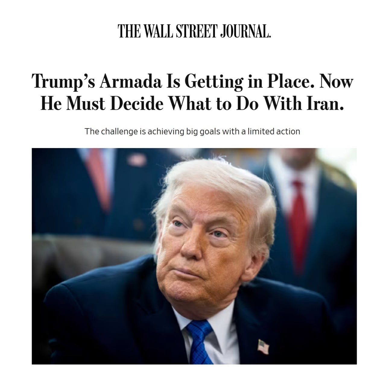 تصمیم سخت ترامپ درمورد حمله به ایران/ وال استریت ژورنال تحلیل کرد تصمیم سخت ترامپ درمورد حمله به ایران/ وال استریت ژورنال تحلیل کرد