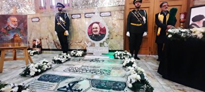 رونمایی از سنگ مزار شهید سلامی + فیلم