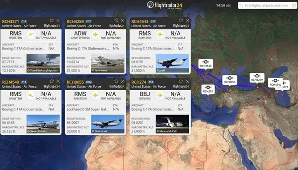 استقرار سامانه‌های تاد در مناطق اطراف ایران