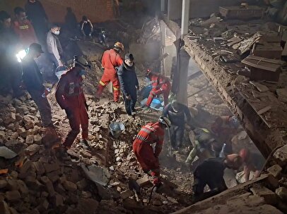 انفجار شدید در قم / یک ساختمان مسکونی کامل ویران شد