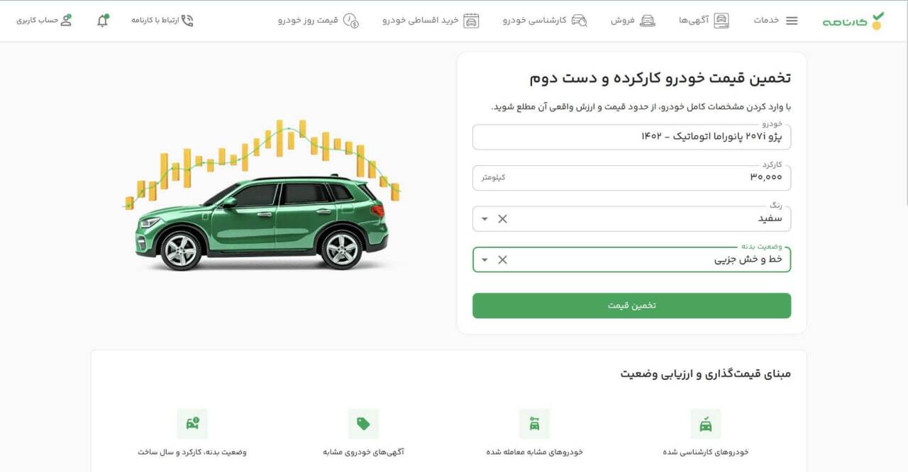 چرا کارنامه معتبرترین سایت تخمین قیمت خودرو است؟