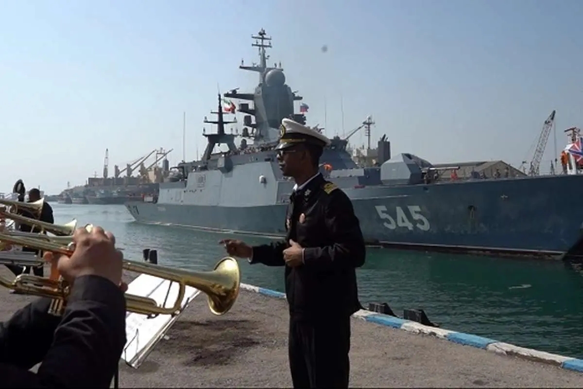 اولین تصویر از استقرار ناو استویسکی روسیه در بندرعباس