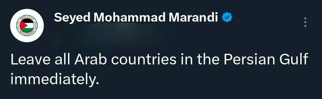 هشدار بسیار عجیب مرندی به همسایگان ایران / فورا از کشورهای عربی خارج شوید!