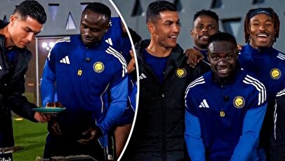 جشن رونالدو برای یکی از هم‌تیمی‌ سنگالی‌اش/ کیک عجیب این جشن را ببینید + فیلم