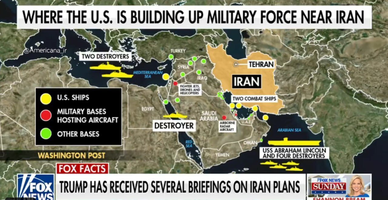 رونمایی از آرایش تازه نظامی آمریکا در نزدیکی ایران / ناوگان دریایی به خط شد رونمایی از آرایش تازه نظامی آمریکا در نزدیکی ایران / ناوگان دریایی به خط شد