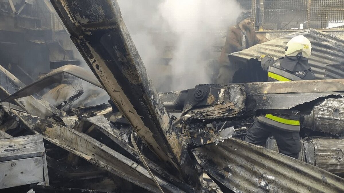 اولین فیلم از سقوط بالگرد در اصفهان