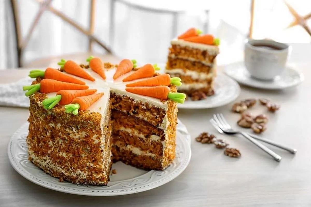 طرز تهیه کیک هویج کافی شاپی، پوک، نرم و خوشمزه طرز تهیه کیک هویج کافی شاپی، پوک، نرم و خوشمزه