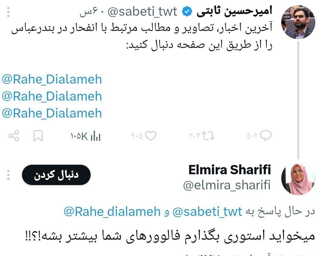 متلک سنگین المیرا شریفی مقدم به نماینده مجلس + عکس