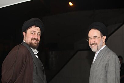 تصویری از دیدار امروز سید محمد خاتمی و سید حسن خمینی+ عکس
