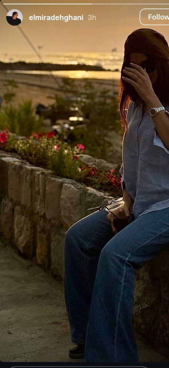 عکس جذاب یاسمن «لحظه گرگ‌ومیش» کنار دریا