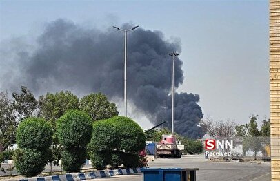 آتشسوزی مجدد در اطراف بندر شهید رجایی + فیلم