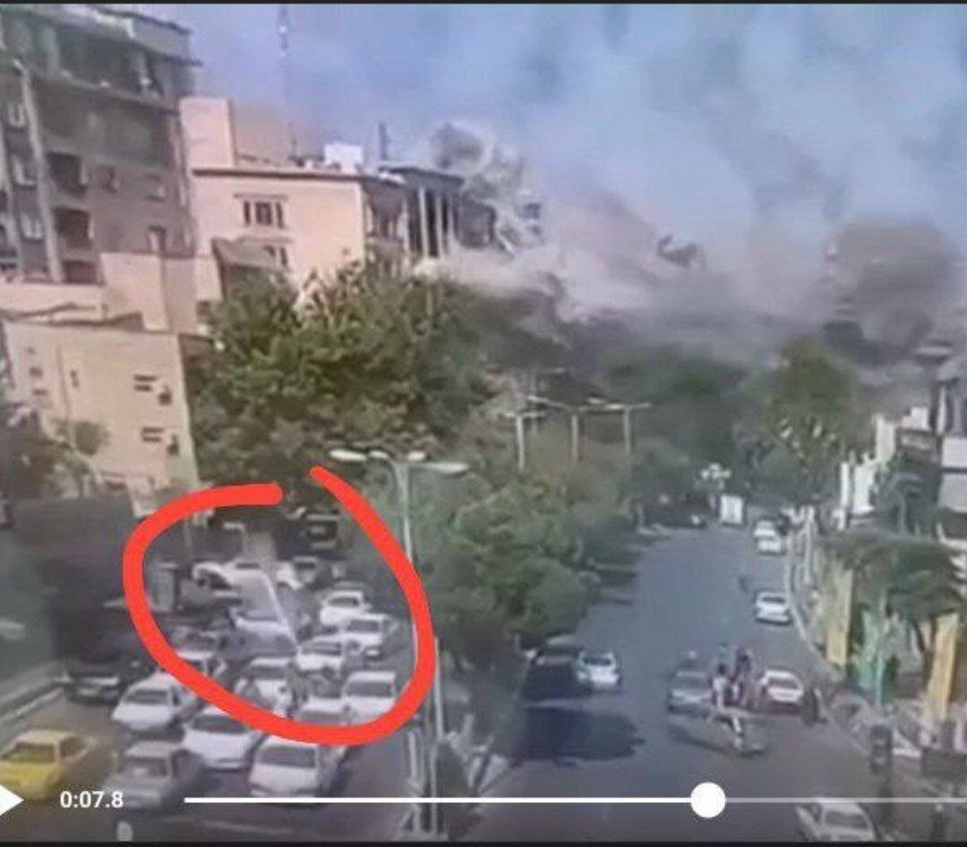 انتشار تصویر واضح از موشک شلیک‌شده به میدان قدس تجریش