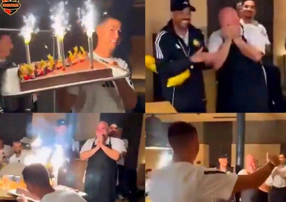 رونالدو آشپز تیم النصر را سورپرایز کرد+ فیلم