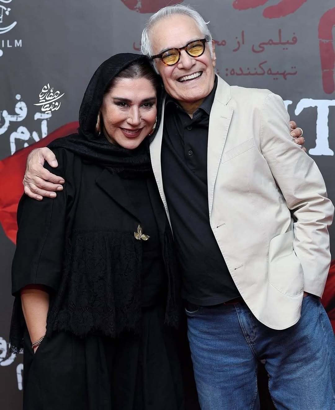 نسیم ادبی در آغوش کارگردان برجسته + عکس