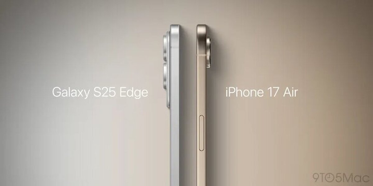 مقایسه ضخامت آیفون ایر و گلکسی S۲۵ Edge + فیلم مقایسه ضخامت آیفون ایر و گلکسی S۲۵ Edge + فیلم