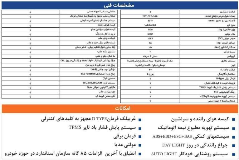 جزئیات جدید خودروی پارس نوآ (L90 ایرانی) منتشر شد + بررسی آپشن‌ها و امکانات جدید