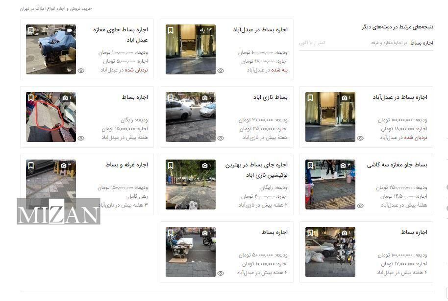 دست فروشی در تهران هم دچار رانت شد/ اجاره پیاده‌رو از ۱۰۰ تا ۲۵۰ میلیون+ عکس