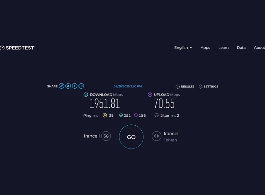 ثبت سرعت ۱.۹۵۱ گیگابیتی 5G ایرانسل در حضور معاون رئیس‌جمهوری