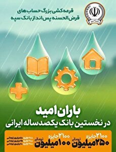 جوایز چهل و پنجمین قرعه‌کشی بزرگ حساب‌های قرض‌الحسنه پس انداز بانک سپه اعلام شد